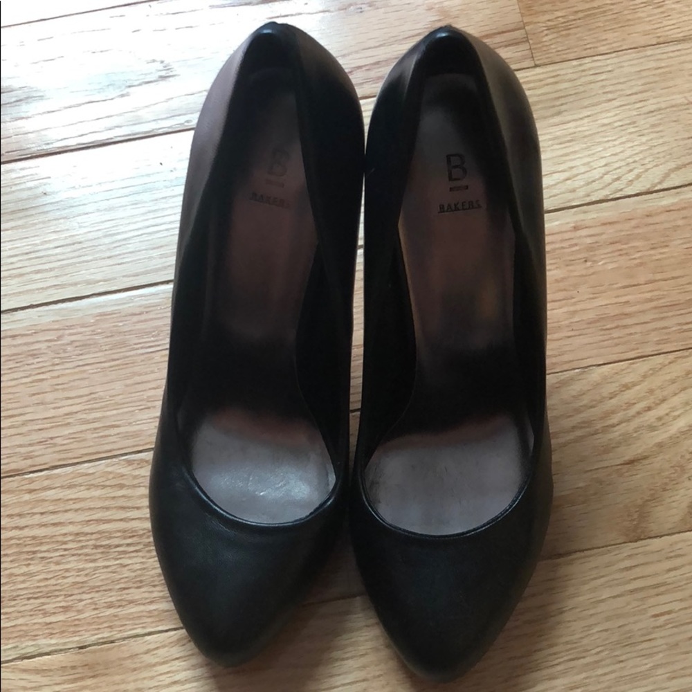 Bakers Black Platform Heels